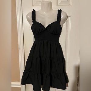 black mini dress